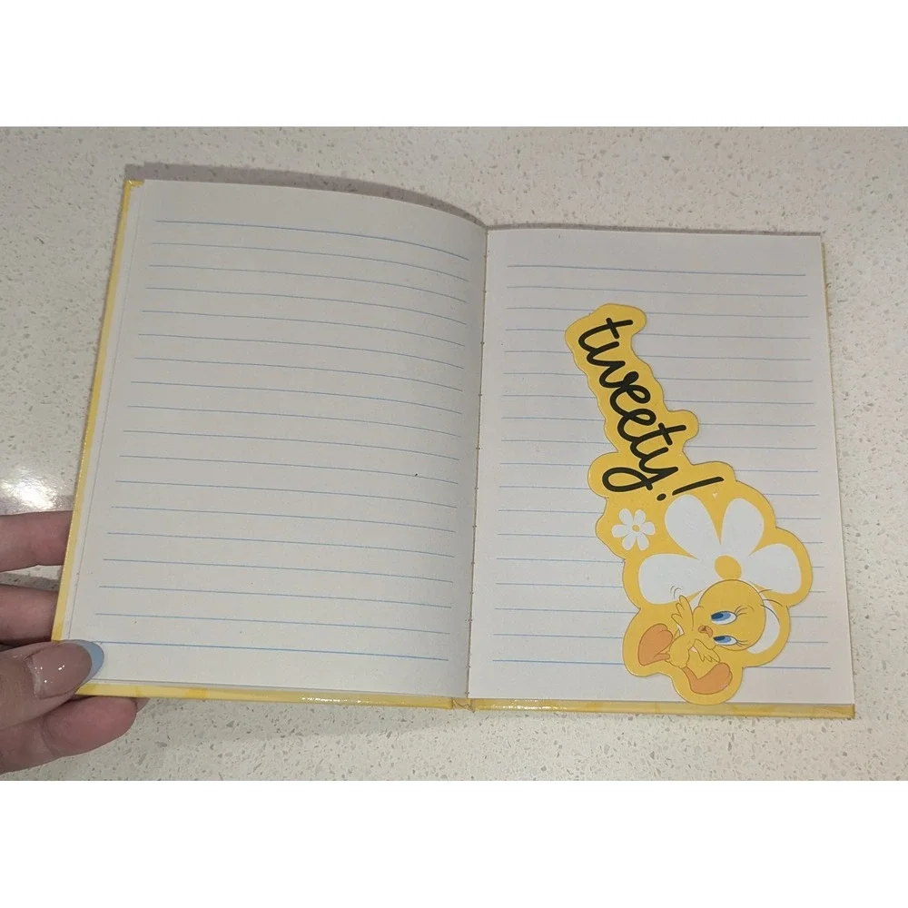 Looney Tunes Tweety Bird Journal Yellow Floral Hardcover Notebook 90s Y2K